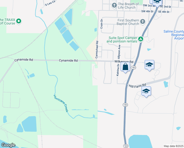 map of restaurants, bars, coffee shops, grocery stores, and more near 1220 Sadie Drive in Bryant