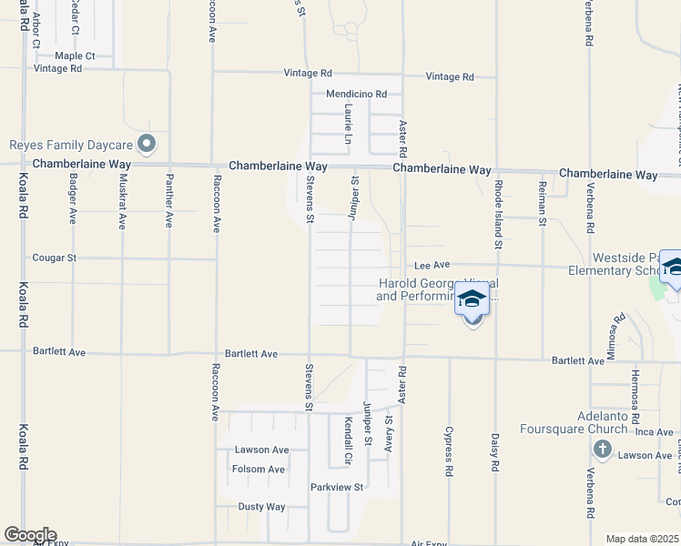 map of restaurants, bars, coffee shops, grocery stores, and more near 10419 Cimerron Trail Drive in Adelanto
