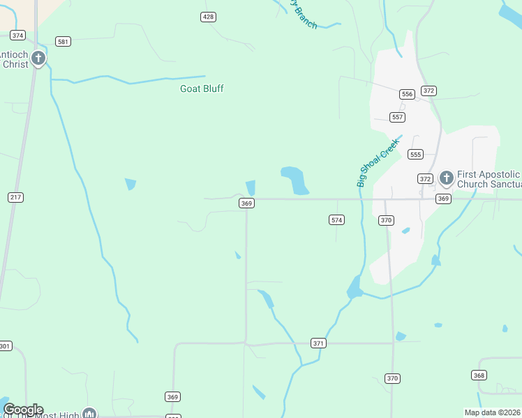 map of restaurants, bars, coffee shops, grocery stores, and more near 973-1125 County Road 369 in Trinity
