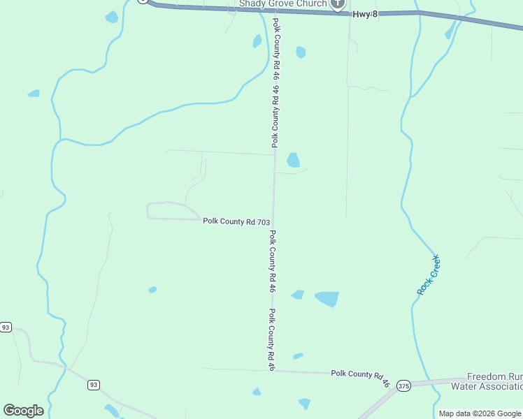 map of restaurants, bars, coffee shops, grocery stores, and more near 242 Polk County Road 46 in Mena
