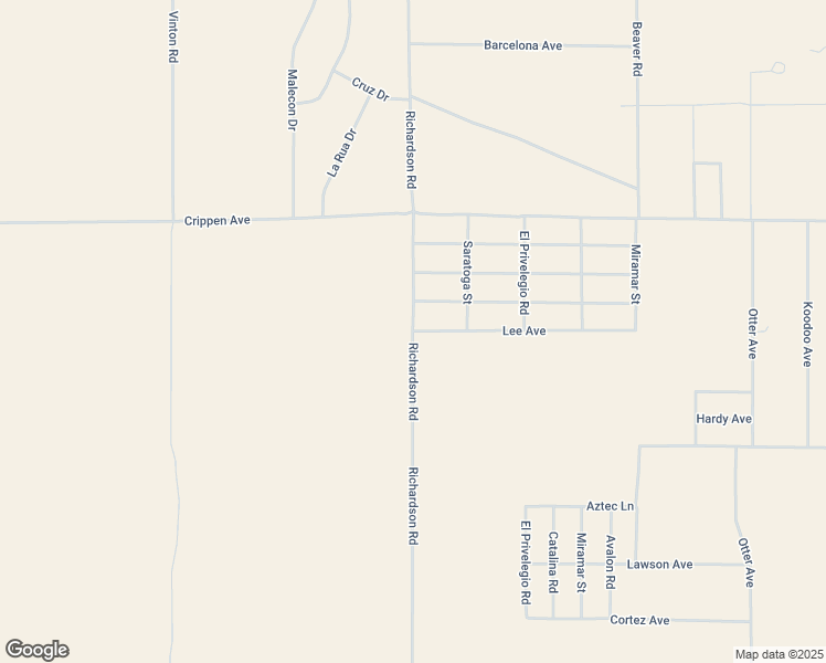 map of restaurants, bars, coffee shops, grocery stores, and more near Richardson Road in Adelanto