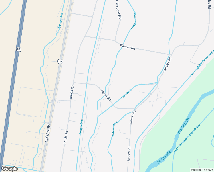 map of restaurants, bars, coffee shops, grocery stores, and more near 30 Pluma Road in Belen