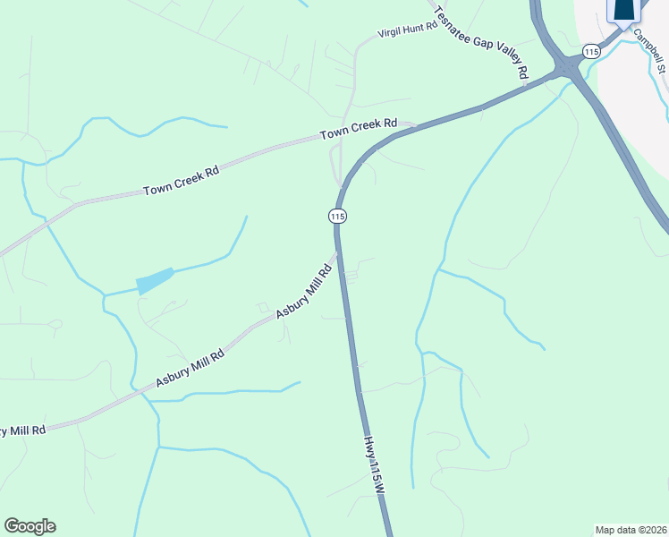 map of restaurants, bars, coffee shops, grocery stores, and more near 2040 Georgia 115 in Cleveland