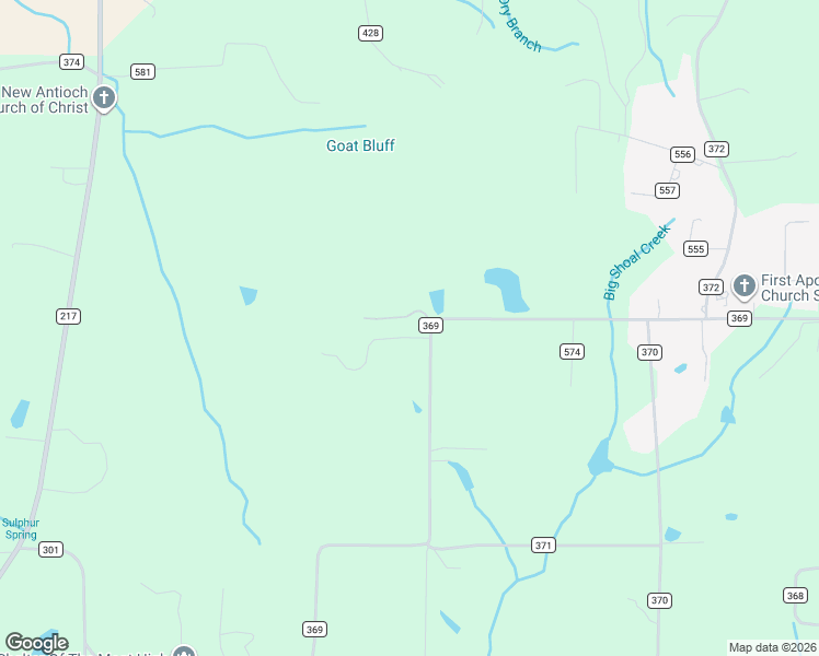 map of restaurants, bars, coffee shops, grocery stores, and more near 973 County Road 369 in Trinity