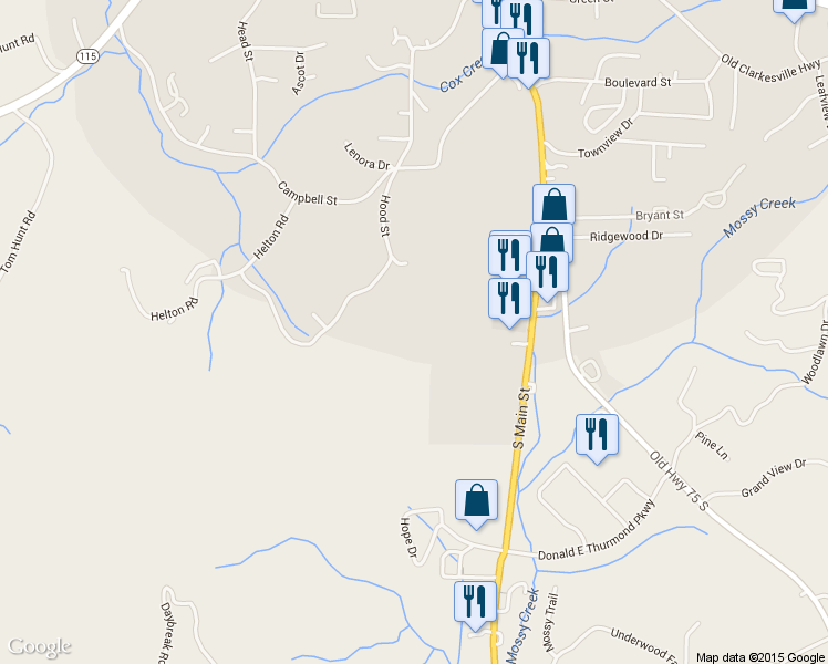 map of restaurants, bars, coffee shops, grocery stores, and more near 214 Hope Drive in Cleveland