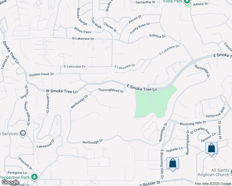 map of restaurants, bars, coffee shops, grocery stores, and more near 230 Thoroughbred Drive in Prescott