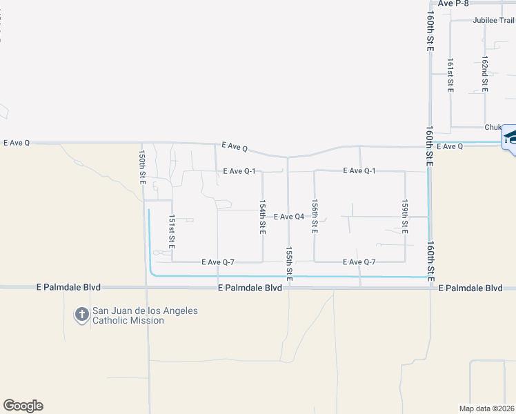 map of restaurants, bars, coffee shops, grocery stores, and more near 38615 154th Street East in Palmdale