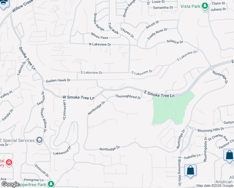 map of restaurants, bars, coffee shops, grocery stores, and more near 158 Thoroughbred Drive in Prescott