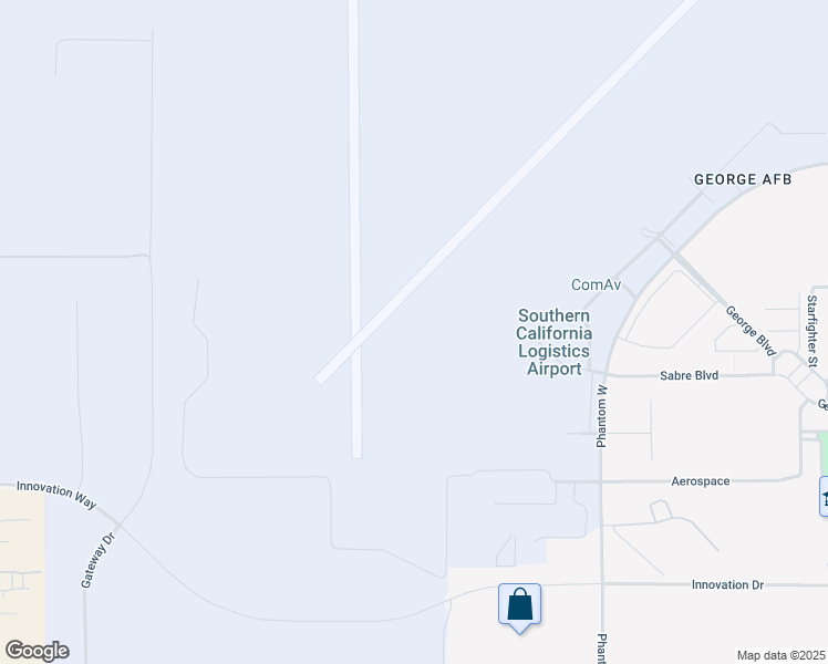 map of restaurants, bars, coffee shops, grocery stores, and more near 18374 Phantom Street in Victorville
