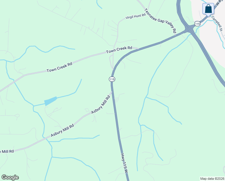 map of restaurants, bars, coffee shops, grocery stores, and more near 2040 Georgia 115 in Cleveland