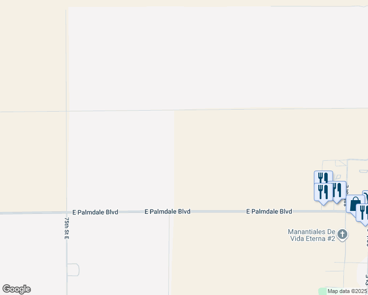 map of restaurants, bars, coffee shops, grocery stores, and more near 2 East Avenue Q4 in Palmdale
