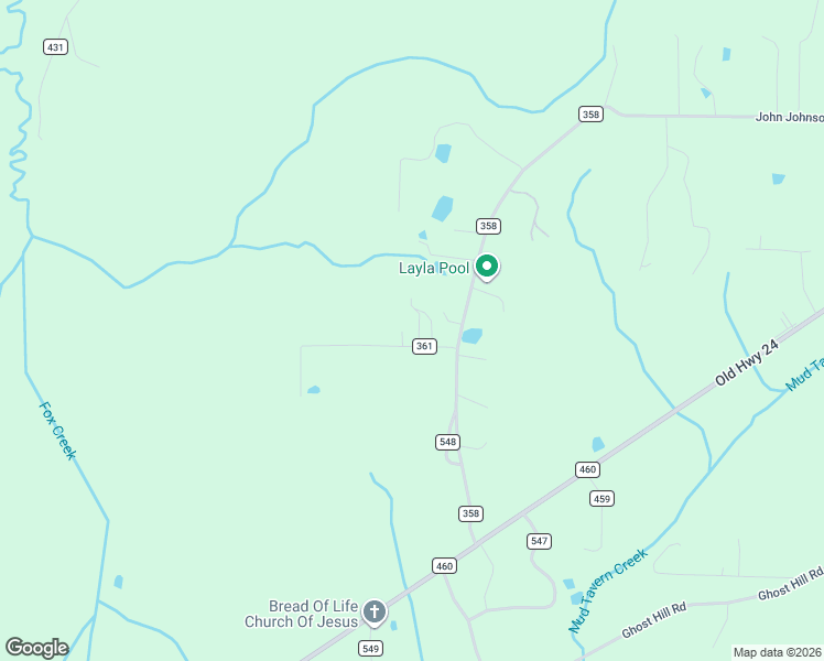 map of restaurants, bars, coffee shops, grocery stores, and more near 100 County Road 361 in Trinity