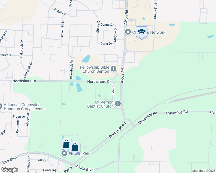 map of restaurants, bars, coffee shops, grocery stores, and more near 2421 Kenneth Drive in Benton
