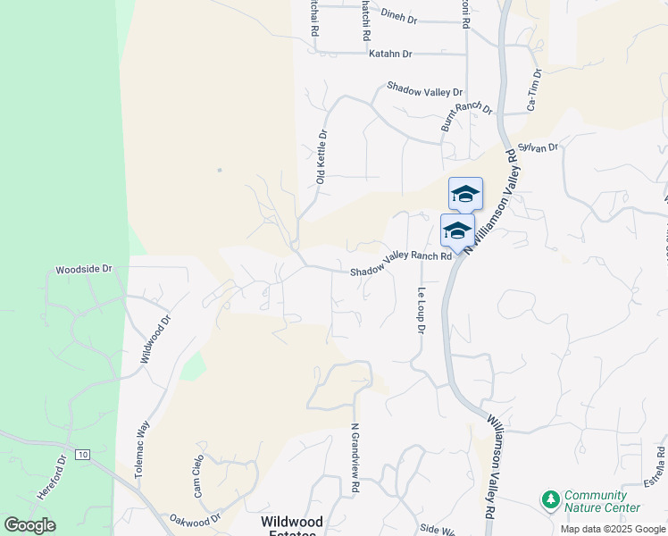 map of restaurants, bars, coffee shops, grocery stores, and more near 2351 Madora Lane in Prescott