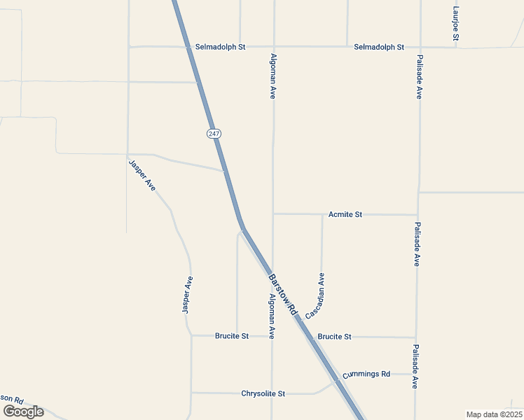 map of restaurants, bars, coffee shops, grocery stores, and more near Algoman Avenue in Lucerne Valley