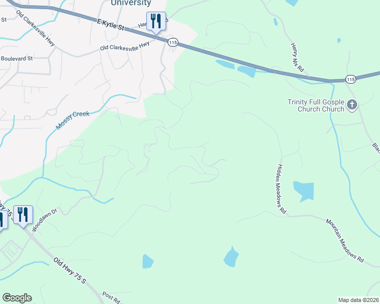 map of restaurants, bars, coffee shops, grocery stores, and more near 116 Laurel Point in Cleveland