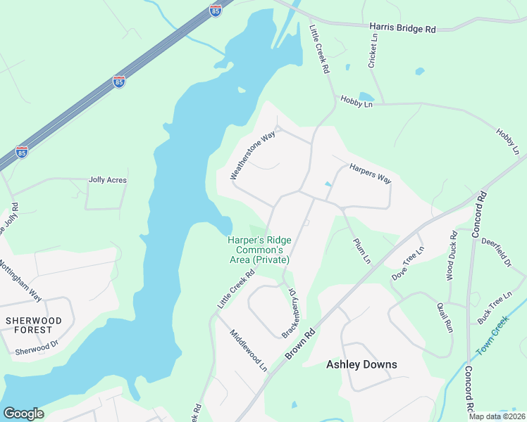 map of restaurants, bars, coffee shops, grocery stores, and more near 601 Little Creek Road in Anderson