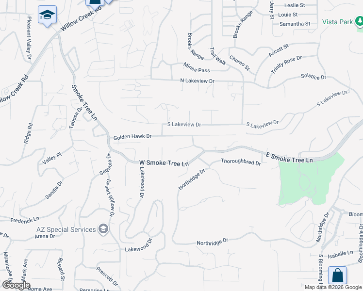 map of restaurants, bars, coffee shops, grocery stores, and more near 138 Darby Creek Way in Prescott