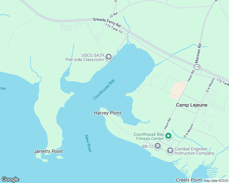 map of restaurants, bars, coffee shops, grocery stores, and more near in Onslow County