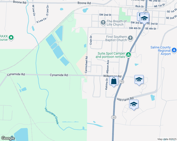 map of restaurants, bars, coffee shops, grocery stores, and more near 1218 Hunter Wood Drive in Bryant