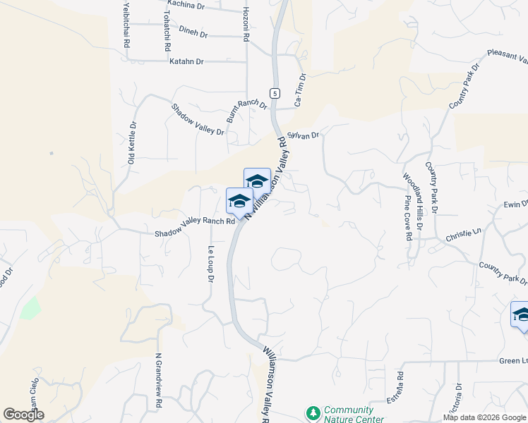 map of restaurants, bars, coffee shops, grocery stores, and more near 2405 North Williamson Valley Road in Prescott