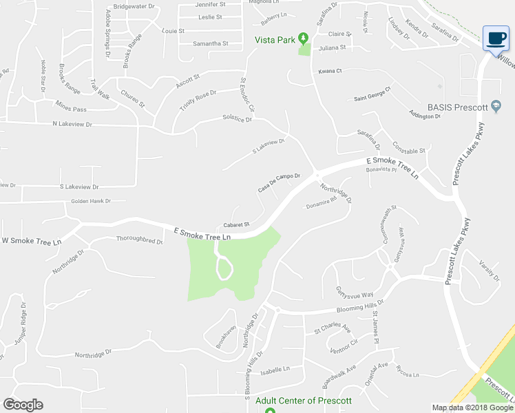 map of restaurants, bars, coffee shops, grocery stores, and more near 432 Cabaret Street in Prescott