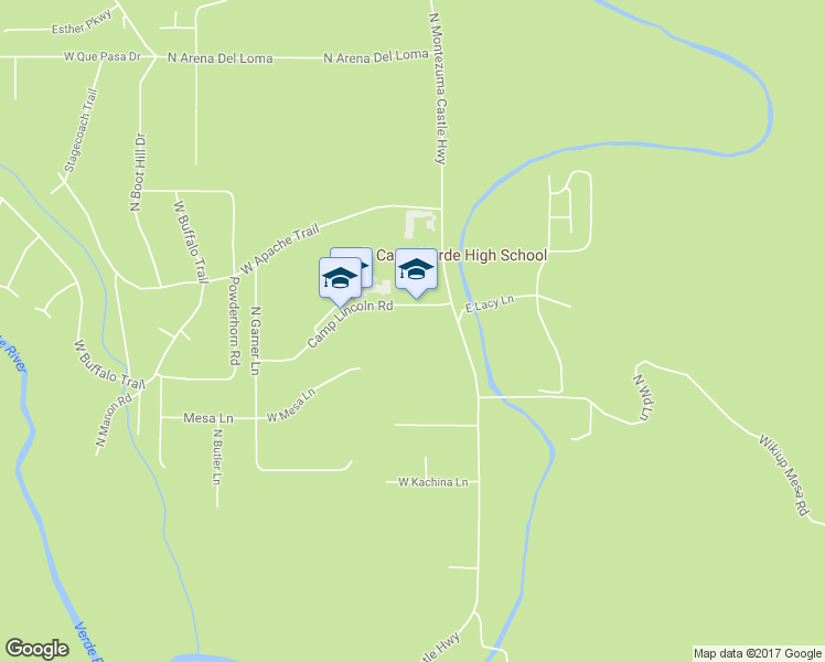 map of restaurants, bars, coffee shops, grocery stores, and more near 145 Camp Lincoln Road in Camp Verde
