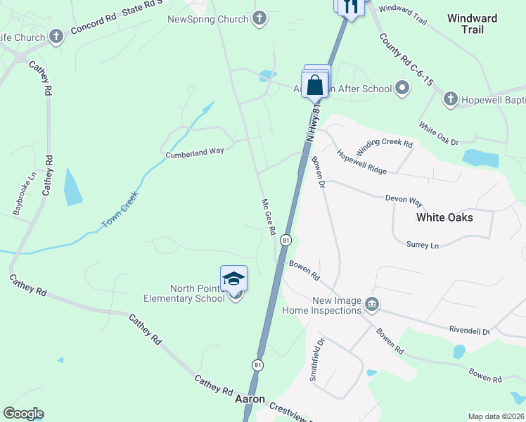 map of restaurants, bars, coffee shops, grocery stores, and more near 3451 South Carolina 81 in Anderson