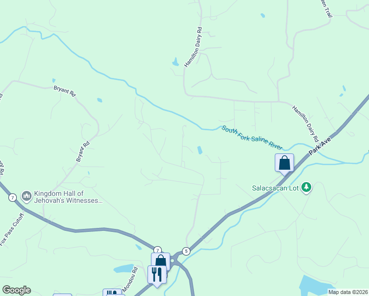 map of restaurants, bars, coffee shops, grocery stores, and more near 466 Rockdale Road in Hot Springs