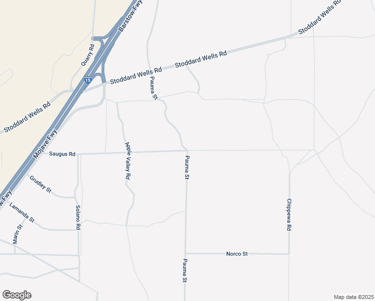 map of restaurants, bars, coffee shops, grocery stores, and more near Los Padres Road in Apple Valley