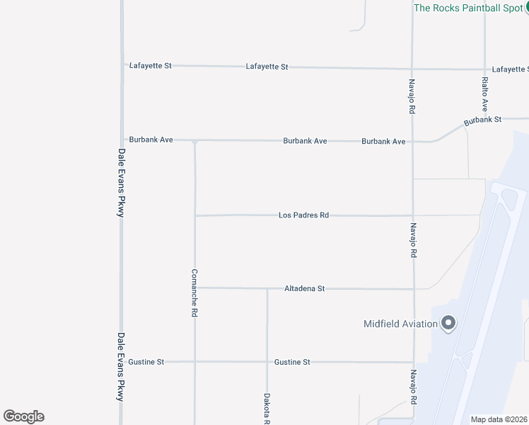 map of restaurants, bars, coffee shops, grocery stores, and more near Los Pardes in Apple Valley