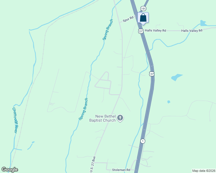 map of restaurants, bars, coffee shops, grocery stores, and more near 262 North Airport Road in Trion
