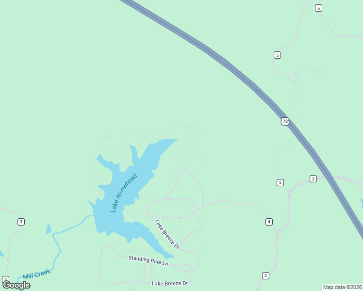 map of restaurants, bars, coffee shops, grocery stores, and more near 1165 Lake Breeze Drive in Hickory Flat