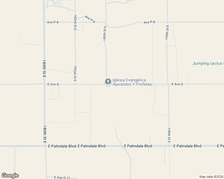 map of restaurants, bars, coffee shops, grocery stores, and more near 18512 East Avenue Q in Palmdale