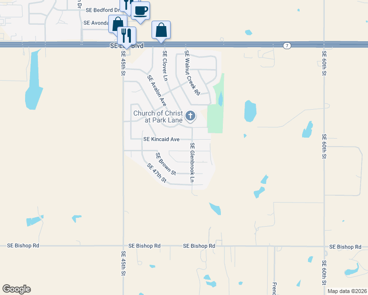 map of restaurants, bars, coffee shops, grocery stores, and more near 4918 Southeast Hardin Avenue in Lawton