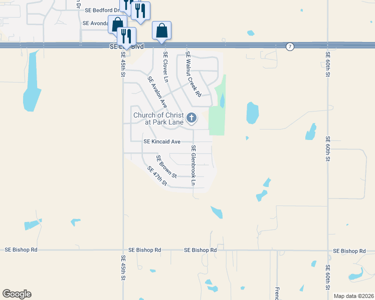map of restaurants, bars, coffee shops, grocery stores, and more near 4918 Southeast Hardin Avenue in Lawton
