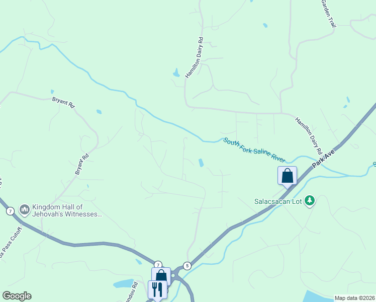 map of restaurants, bars, coffee shops, grocery stores, and more near 466 Rockdale Road in Hot Springs