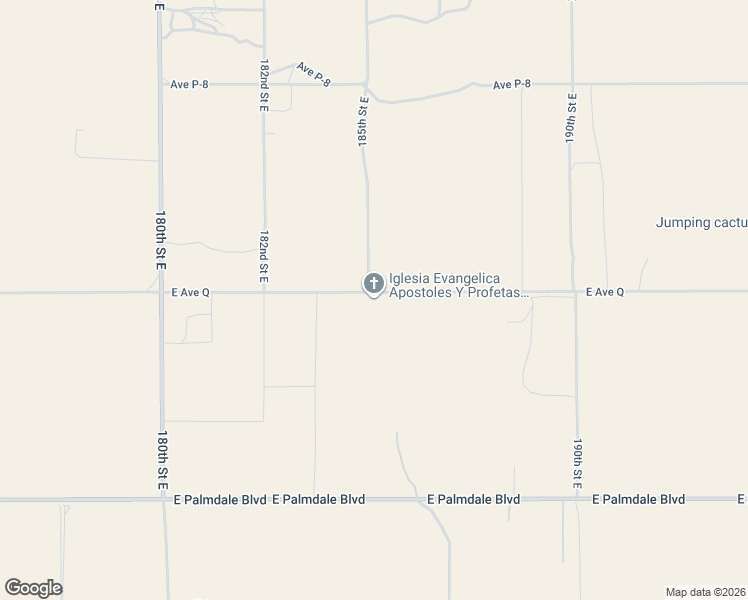 map of restaurants, bars, coffee shops, grocery stores, and more near 18512 East Avenue Q in Palmdale