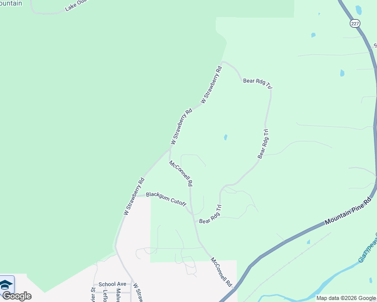 map of restaurants, bars, coffee shops, grocery stores, and more near 348 McConnell Road in Mountain Pine