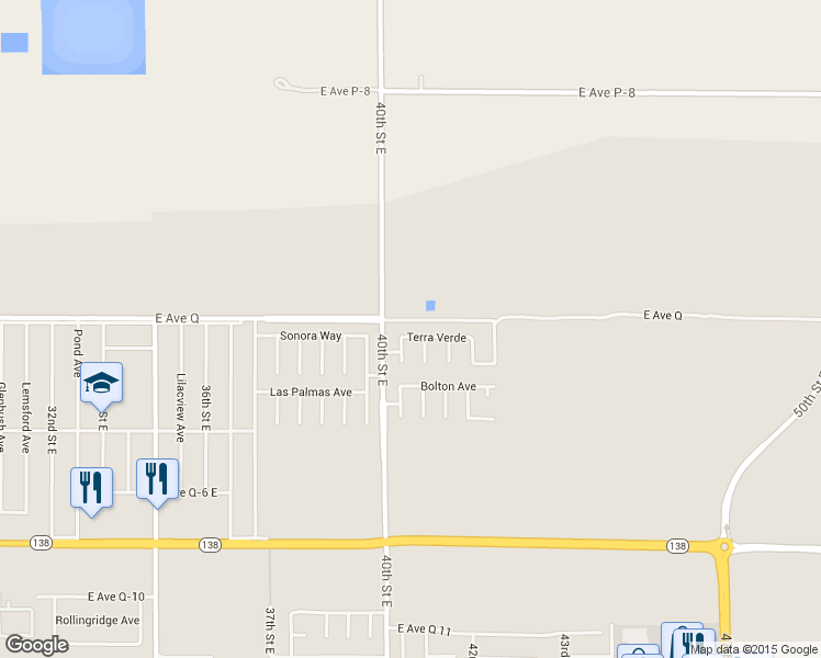 map of restaurants, bars, coffee shops, grocery stores, and more near 4025 Terra Verde in Palmdale