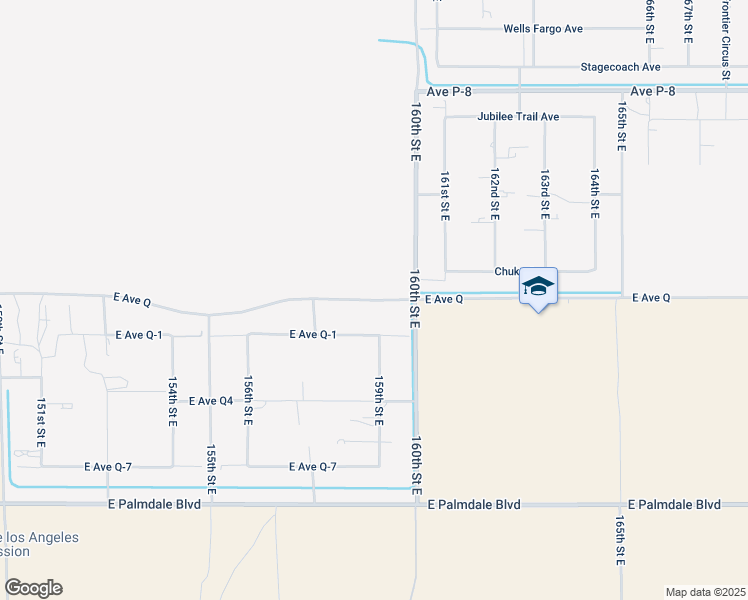 map of restaurants, bars, coffee shops, grocery stores, and more near East Avenue Q in Palmdale
