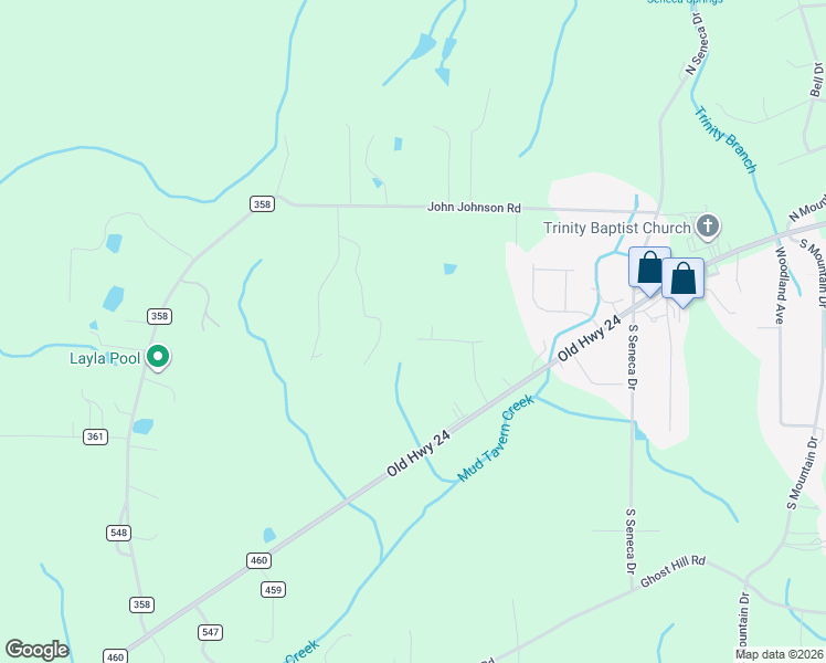 map of restaurants, bars, coffee shops, grocery stores, and more near 135 Forest Hill Road in Trinity