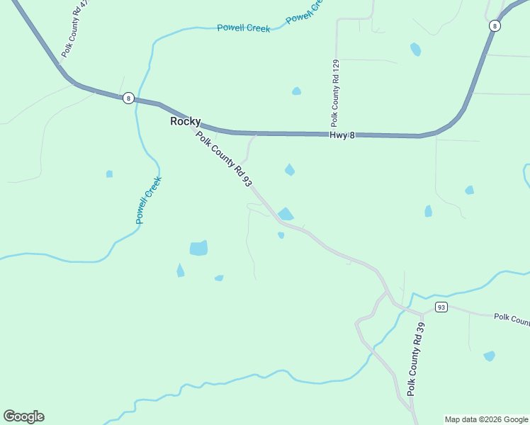 map of restaurants, bars, coffee shops, grocery stores, and more near 785 County Road 93 in Mena