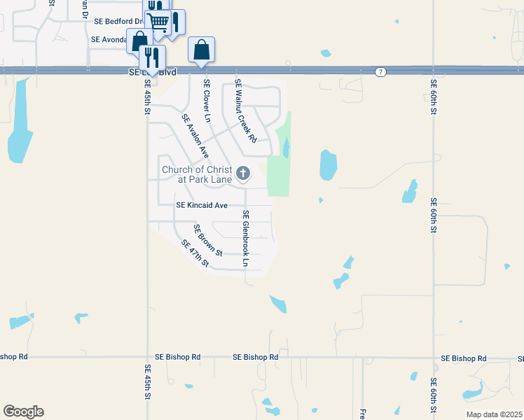 map of restaurants, bars, coffee shops, grocery stores, and more near 5009 Southeast Kincaid Avenue in Lawton