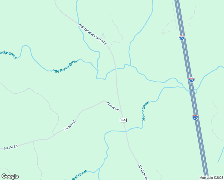 map of restaurants, bars, coffee shops, grocery stores, and more near Old Catholic Church Road in Blackstock