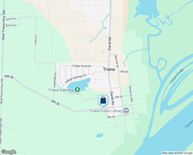map of restaurants, bars, coffee shops, grocery stores, and more near 215 Village Springs Drive in Madison