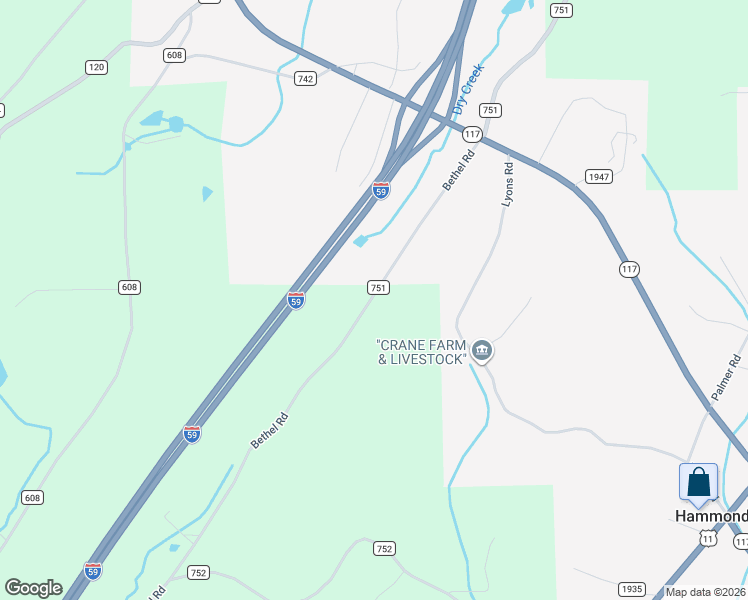 map of restaurants, bars, coffee shops, grocery stores, and more near 2865 County Road 751 in Valley Head
