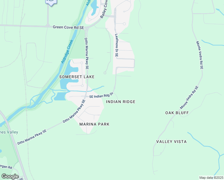 map of restaurants, bars, coffee shops, grocery stores, and more near 714 Indian Ridge Drive Southeast in Huntsville