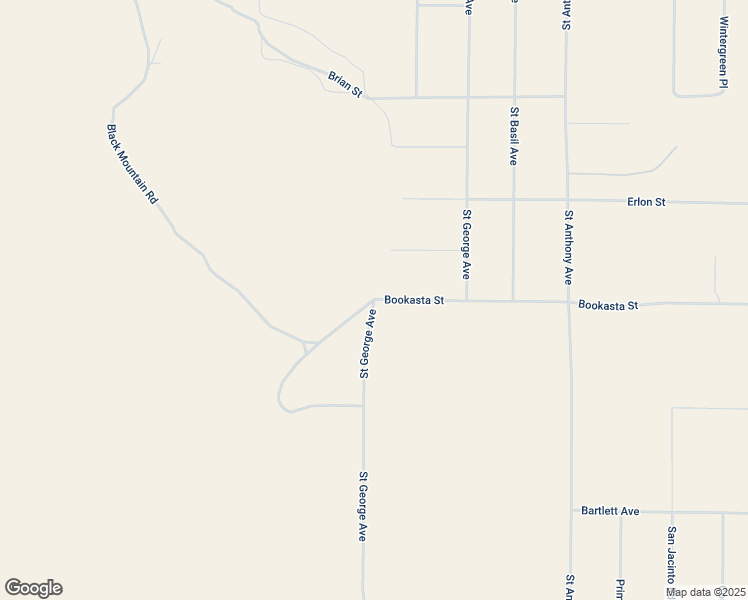 map of restaurants, bars, coffee shops, grocery stores, and more near Saint George Avenue in San Bernardino County