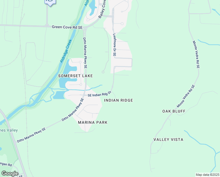 map of restaurants, bars, coffee shops, grocery stores, and more near 714 Indian Ridge Drive Southeast in Huntsville